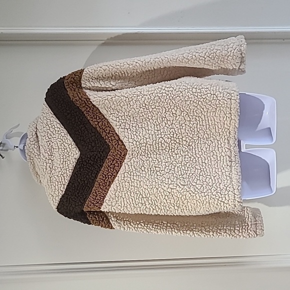 TXS Cozy Cream Sherpa Sweater Size S - Picture 3 of 5